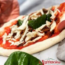 pizza margherita con logo